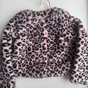 Gymboree Pink and Black Leopard Print Jacket